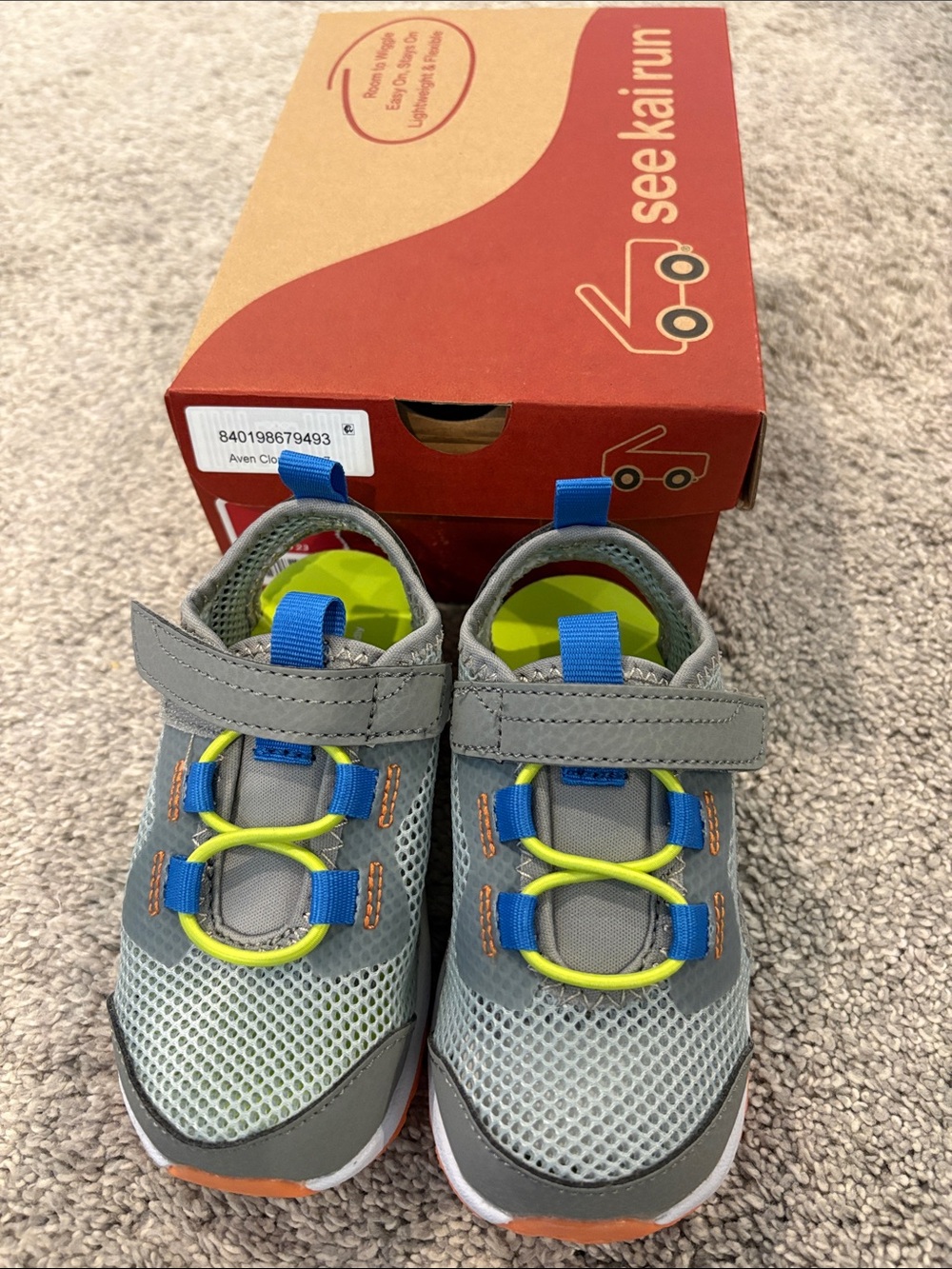 See Kai Run toddler Aven Cloud Gray mesh sandals 7 new